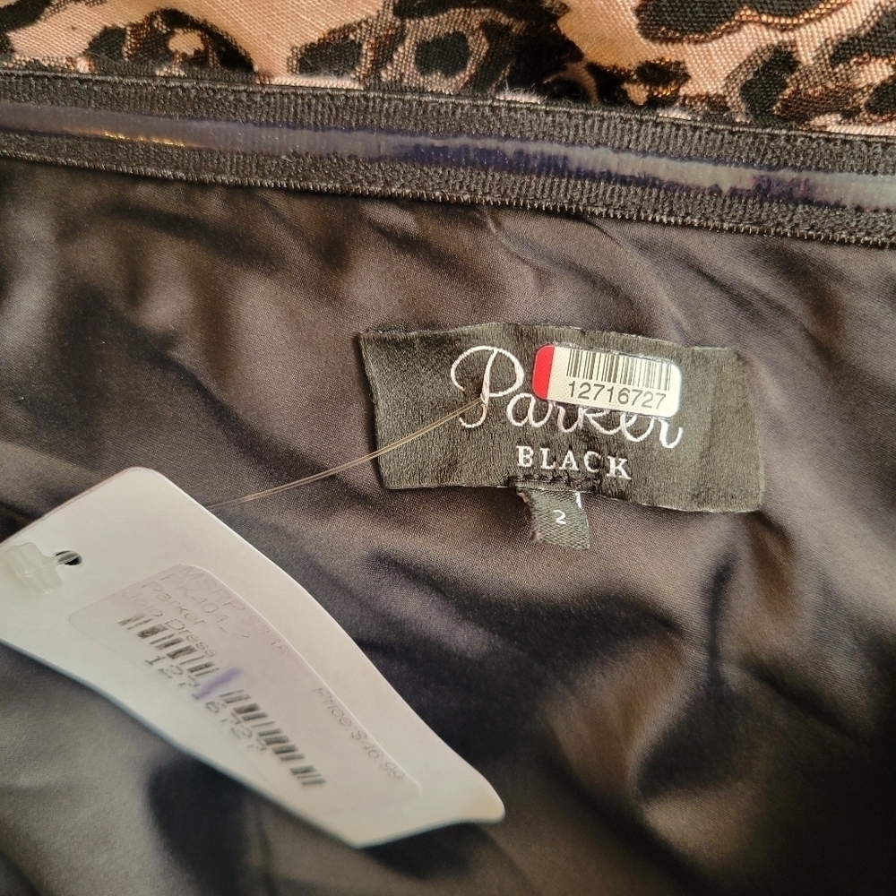 Parker Jojo Metallic Leopard Print One Shoulder Mini‎ Dress - Picture 7 of 7